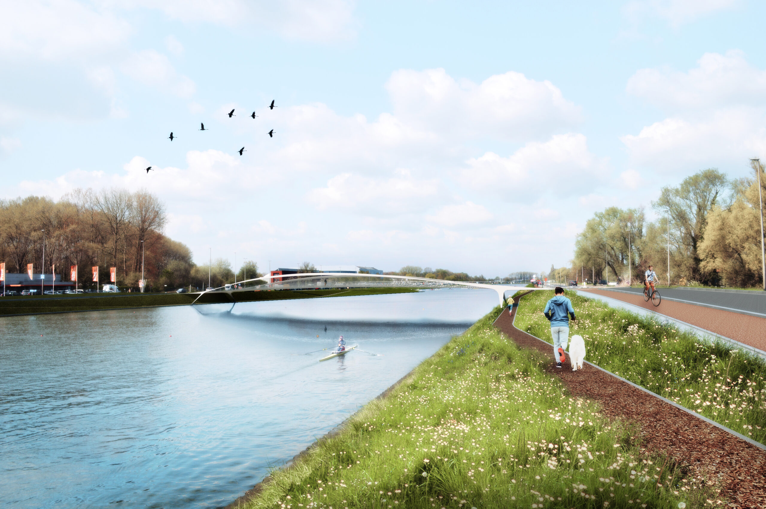 Bicycle and footbridge Watersportbaan – Ney & Partners